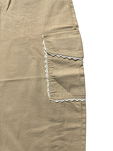 Lace pocket cotton wide PT [3color] D-1461