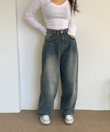 ワンピンタックヒップパンツ