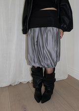 FOLD BALLOON MIDI SKIRT (2color)