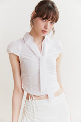 JADE SCARF SHIRT white