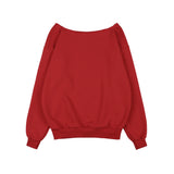 NECKLISS ONE-SHOULDER SWEATSHIRT (RED) F25ZB037