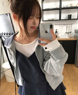 ダンチェック2WAYフーディジップアップ