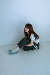 レースフリルTシャツ(ホワイト)
