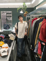 No.1818 2way roll up half SHIRT (3color)