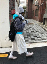 コーデュロイバックルラップスカート
