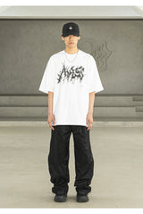 MASSMETAL REAL OVERSIZED SHORT T-SHIRTS MSFTS006-WT