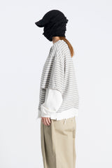 Zen Layered Damage Crop Sweatshirt