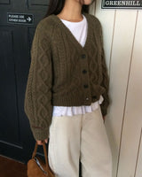 [ORIGINAL] Sand Color Heavy Knit Cardigan