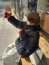 [unisex] ヒョカンチェックカラーマッチングウェロンパディングジャンパー
