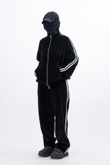 Stua Velour Velvet Set-Up Sweatpants