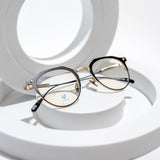 Knouun Round titanium glasses CODE. 104. B Black N Gold