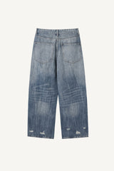 Wearable Damaged Denim Pants