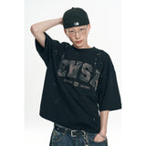 Damage Camo Patch Short Sleeve - Black