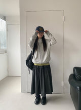 Kyuki Unbalanced Striped Hood Zip-Up