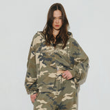 lg camo hood zip up (beige)