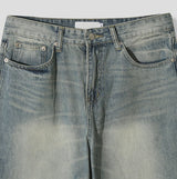 Marl flare denim pants