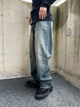 Kane Teen ウォッシュ加工ワイドデニムパンツ 2C