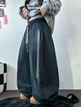 ダメージウォッシュドダイアリーペインティングルーズヒップロングパンツ💙🩶2カラー