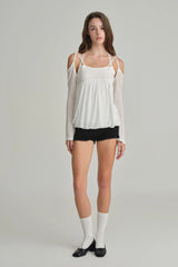 Sabrina angel off-shoulder top, White