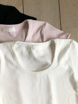 ソフトUネックTシャツ