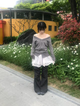 moodfit off-shoulder zip-up