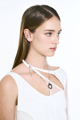 NO.610 [BLACK] SPIKY HEART NECKLACE