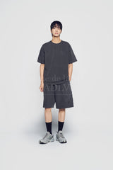 24FW APPLIQUE LOGO PIGMENT SHORT SLEEVE T-SHIRT CHARCOAL