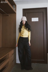 Daily wide shirring slacks