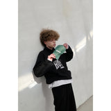 HUKE Logo Grey Half zip-up MTM