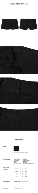 AMBER MICRO SHORTS black
