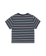 STRIPE BASIC LOGO TEE_NAVY