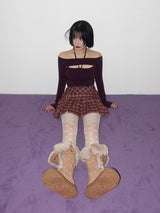 LOW BELETD CHECK PLEATS MINI SKIRT (2COLORS!)