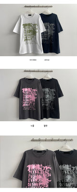 シャッフルレタリング半袖Tシャツ