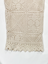 Crochet Lace Blouse Tee (Beige)