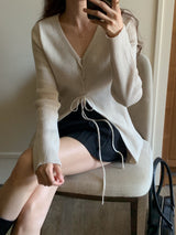 Two-way string cardigan(4color)