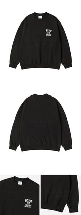 25SS インクスタンプロゴスウェットシャツ ブラック