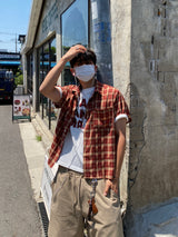 Pintecrop Square 半袖シャツ 4C