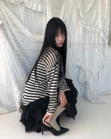 オブレンフリルティアードロングスカート