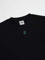 GREEN SKULL TEE - BLACK
