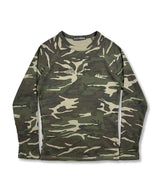 Raglan Camo Waffle Long Sleeve_Khaki
