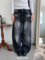 Dual Switch Gradient Flap Pocket Two-Way Snap Wide Pants (3 Colors)