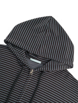 Kio Striped Zip Hoodie