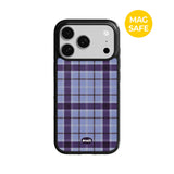 【MADE】Purple Check iPhone case [Glossy Glass/Magsafe]
