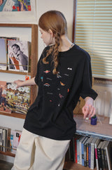ディノステッチ刺繍半袖Tシャツ