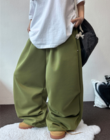 スナップ 🖤パラシュートジューシーバルーンパンツ🩶🖤💚🤎4カラー