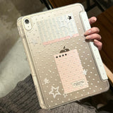 グリーン ドット パターン トリプル フォールディング iPad ケース