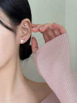 [3 set] shy pearl heart piercing set