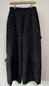 DOWN CARGO RIVET NYLON LONG PANTS 🖤🤎🩶3COLOR