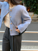 Normable wool winter tweed jacket
