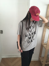 HeyyouレターリングショートスリーブTシャツ
